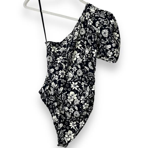 Intimately Free People NWT Somethin Bout You Floral Print One-Shoulder Bodysuit - Picture 5 of 13